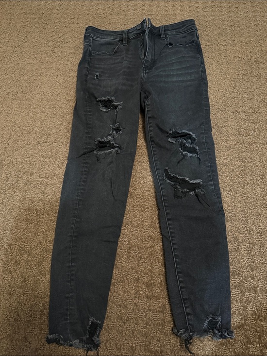 American Eagle Outfitters Denim - American Eagle Outfitters Black Ripped Skinny Jeans